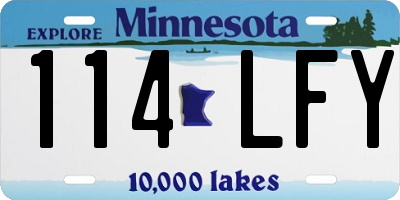 MN license plate 114LFY