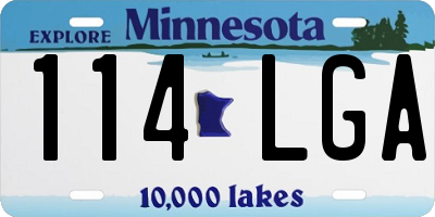 MN license plate 114LGA