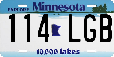 MN license plate 114LGB