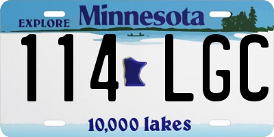 MN license plate 114LGC