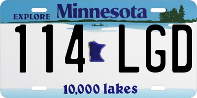 MN license plate 114LGD
