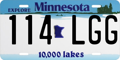 MN license plate 114LGG