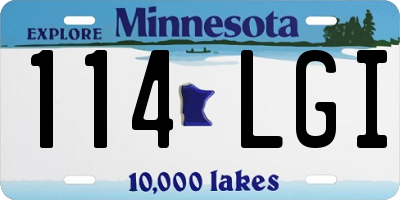 MN license plate 114LGI
