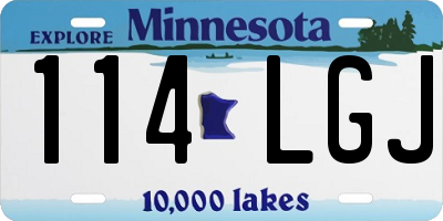MN license plate 114LGJ