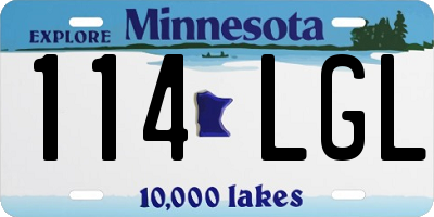 MN license plate 114LGL