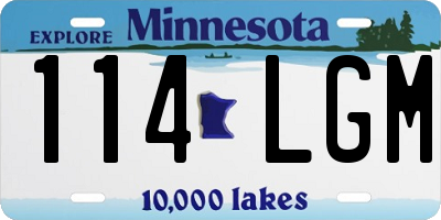 MN license plate 114LGM
