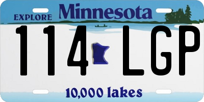 MN license plate 114LGP