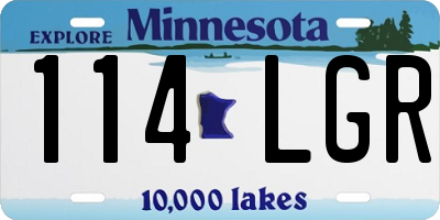 MN license plate 114LGR