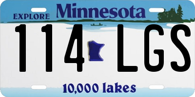 MN license plate 114LGS