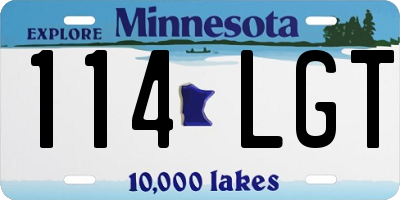 MN license plate 114LGT