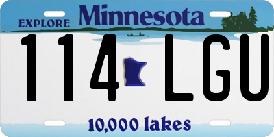 MN license plate 114LGU