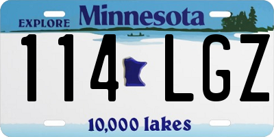 MN license plate 114LGZ