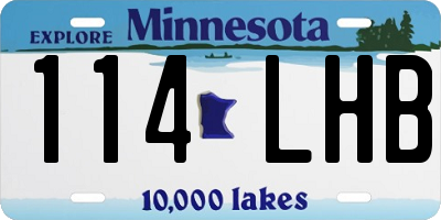 MN license plate 114LHB