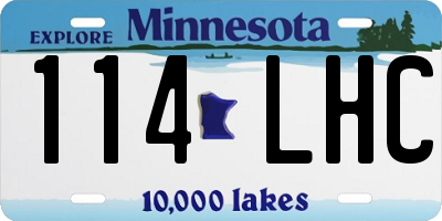 MN license plate 114LHC