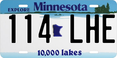 MN license plate 114LHE