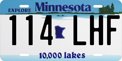 MN license plate 114LHF