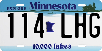 MN license plate 114LHG