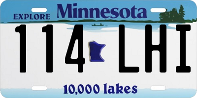 MN license plate 114LHI