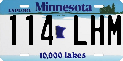 MN license plate 114LHM