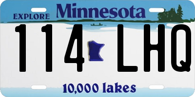 MN license plate 114LHQ