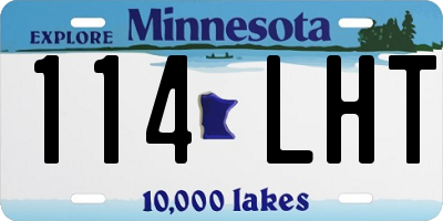 MN license plate 114LHT