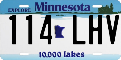 MN license plate 114LHV