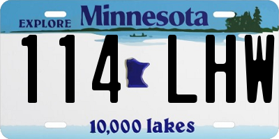 MN license plate 114LHW