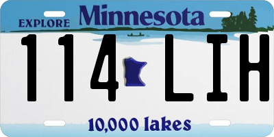 MN license plate 114LIH