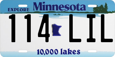MN license plate 114LIL
