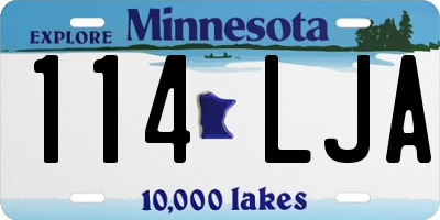 MN license plate 114LJA