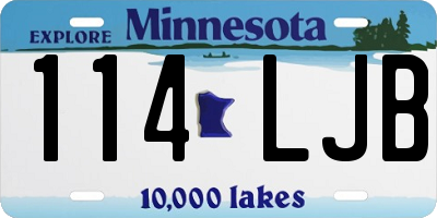 MN license plate 114LJB