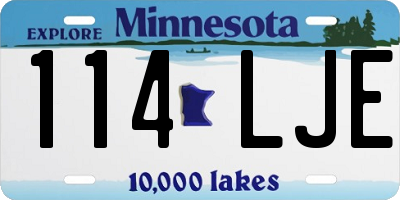 MN license plate 114LJE