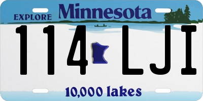 MN license plate 114LJI