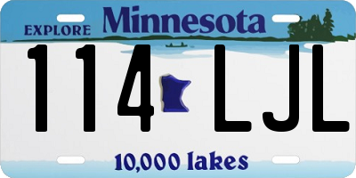 MN license plate 114LJL