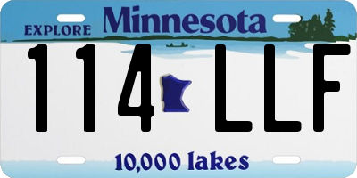 MN license plate 114LLF