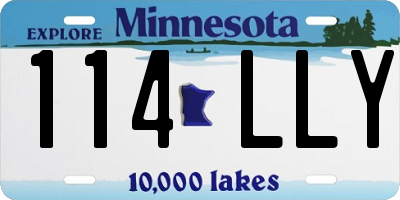 MN license plate 114LLY