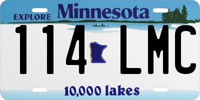 MN license plate 114LMC