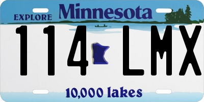 MN license plate 114LMX