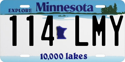 MN license plate 114LMY