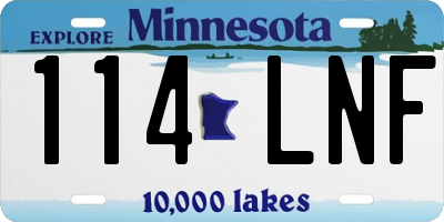 MN license plate 114LNF