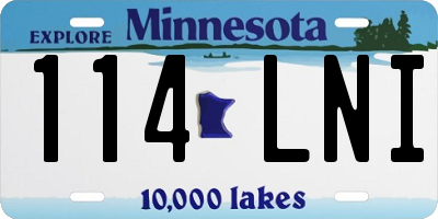 MN license plate 114LNI