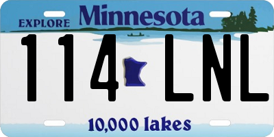 MN license plate 114LNL