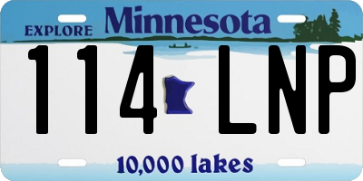 MN license plate 114LNP