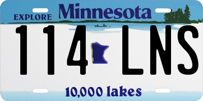 MN license plate 114LNS