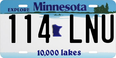 MN license plate 114LNU