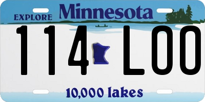 MN license plate 114LOO