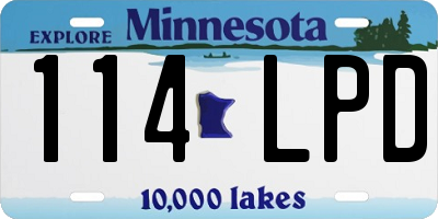MN license plate 114LPD