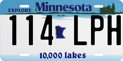 MN license plate 114LPH
