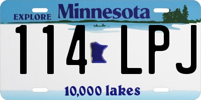 MN license plate 114LPJ