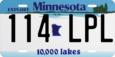 MN license plate 114LPL